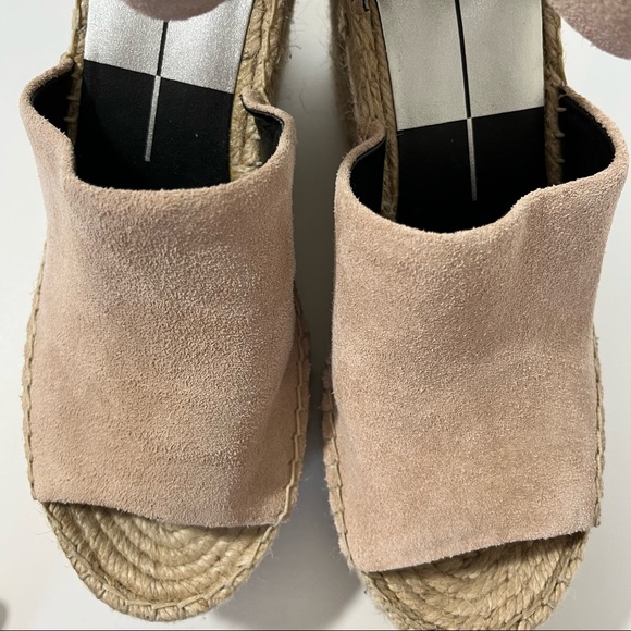 NEW Dolce Vita Suede Espadrille Wedges Taupe Grey 8.5 - Picture 9 of 16